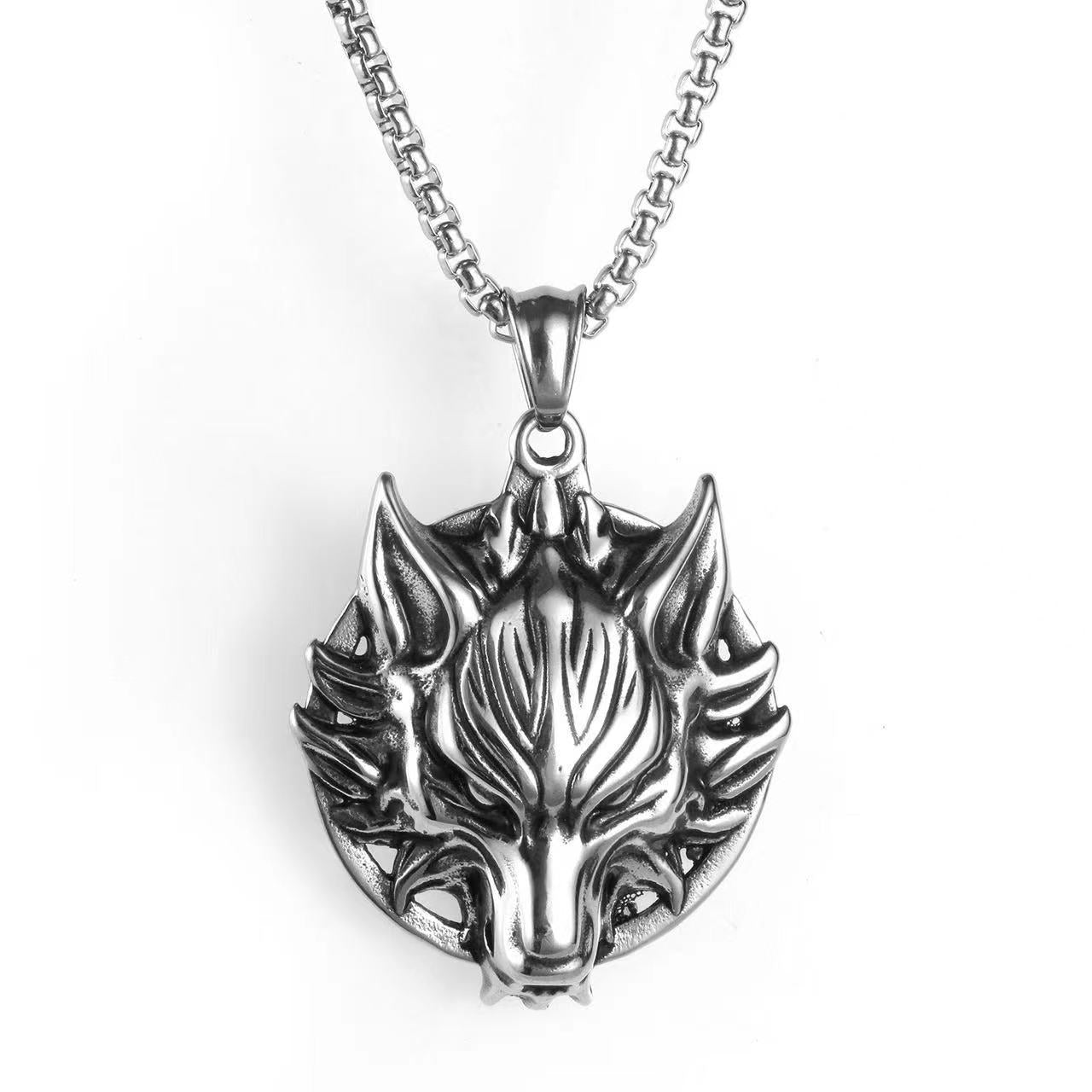 Wholesale Fashion  Hip-Hop Necklace for Men, Personalized Punk Style Steel Chain Pendan